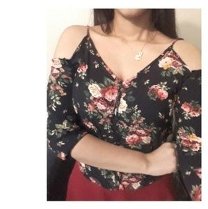 Off shoulder blouse blusa de mujer floral